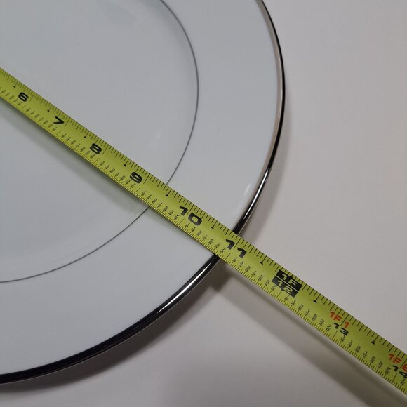 Hallmark Platnum Trim and Verge by Gorham Fine China Dinner Plate Circa 1993-97 - Picture 6 of 8